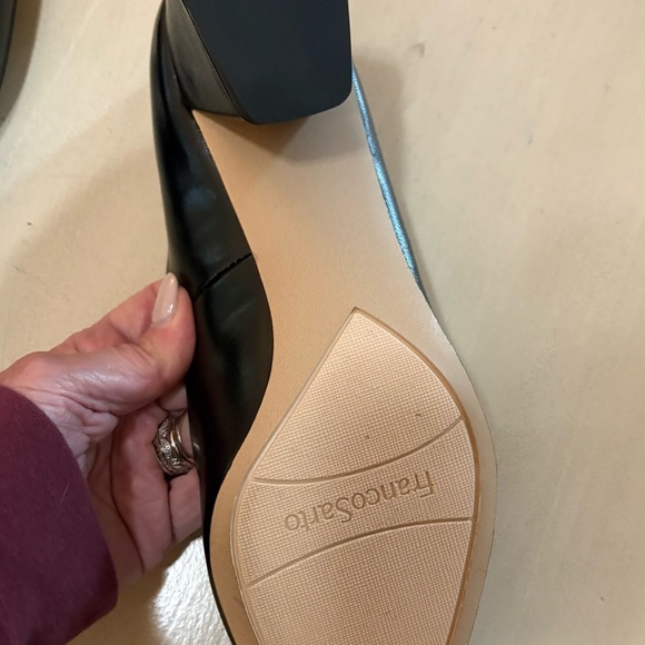 NWT Franco Sarto Black Leather Heels Timeless Elegance - Picture 4 of 9